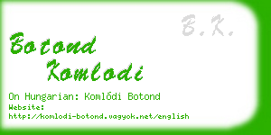 botond komlodi business card