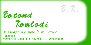 botond komlodi business card